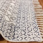 Grey Hand Block Printed Decor Cotton Rug