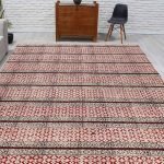 Striped Cotton Hand Block Printed Dhurrie