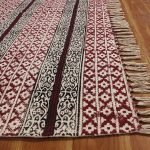Striped Cotton Hand Block Printed Dhurrie