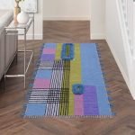 Natural Cotton Embroidery Dhurrie Home Decor Area Rug