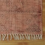 Brown Cotton Hand Embroidery Lake House Decor Area Rug