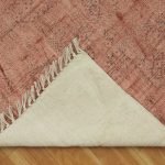 Brown Cotton Hand Embroidery Lake House Decor Area Rug