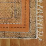 Hand Embroidery Living Room Large Cotton Area Rug
