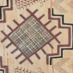 Modern Brown Cotton Dhurrie Hand Embroidery Area Rug