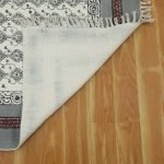 Gray Cotton Hand Block Printed Bedroom Rug