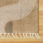 Indian Cotton Stair Carpet Printed Brown Large Area Rug