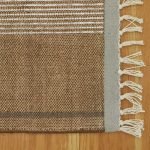 Block Printed Brown Stair Area Runner Rug