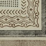 Home Decor Cotton Carpet Beige Printed Lobby Rug