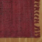 Indian Hand Block Printed Red Cotton Area Rug