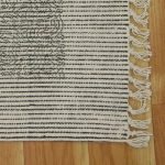 House Warm Cotton Dhurrie Hand Block Printed Black Rug
