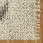 Natural Cotton Rug For Hallway Area Dhurrie