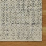 Beige Hand Block Printed Cotton Kitchen Area Rug