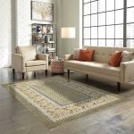 Green Cotton Dhurrie Hand Block Printed Patio Rug