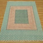 Blue Premium Dhurrie Block Printed Cotton Hall Area Rug
