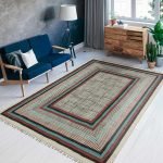Indian Cotton Dhurrie Block Printed Farm House Area Rug