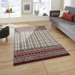 Maroon Cotton Block Printed Home Decor Rug