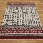 Maroon Cotton Block Printed Home Decor Rug