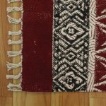 Maroon Cotton Block Printed Home Decor Rug