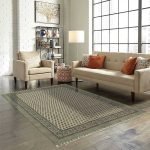 Indian Cotton Rug Block Printed Dining Room Dhurrie