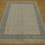 Indian Cotton Rug Block Printed Dining Room Dhurrie