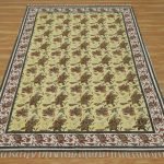 Yellow Cotton Rug for Farm House Printed Hall Area Rug
