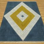 Natural Cotton Hall Block Printed Area Rug