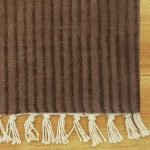 Multicolor Hand Block Printed Geometric Cotton Rug