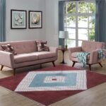 Multicolor Block Printed Living Room Area Rug