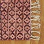 Brown Cotton Dhurrie Block Printed House Warm Rug