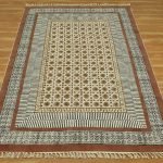 Home Décor Dhurrie Printed Brown Farm House Area Rug