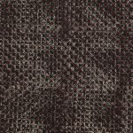 Black Block Printed Cotton Hall Area Rug