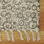 Hand Block Printed Cotton Lobby Abstract Rug