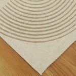 Beige Cotton Hall Area Rug Block Printed Premium Dhurrie