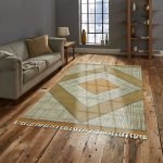 Modern Cotton Block Printed Hall Way Rug