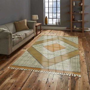 Modern Cotton Block Printed Hall Way Rug