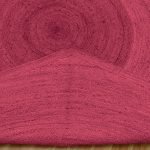 Pink Octagon Jute Carpet Braided Bedroom Area Rug