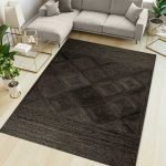 Black Jute Hand Braided Bedroom Area Rug