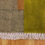 Brown Hand Block Printed Cotton Farm House Are Rug