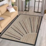 Hand Braided Geometric Beige Jute Rug