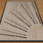 Hand Braided Geometric Beige Jute Rug