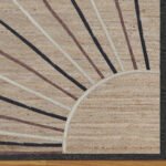 Hand Braided Geometric Beige Jute Rug