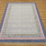 Blue Hand Block Printed Cotton Area Rug
