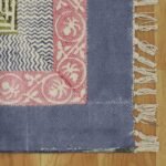 Blue Hand Block Printed Cotton Area Rug