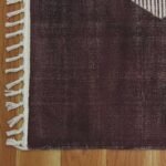 Hand Block Printed Cotton Maroon Large Rug