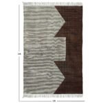 Beautiful Brown Hand Block Printed Area Rug