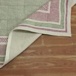 Beautiful Green Geometric Cotton Area Rug