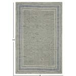 Blue & Green Geometric Cotton Area Rug