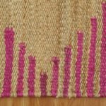 Hand Woven Pink Geometric Jute Large Rug