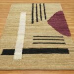 Geometric Maroon Hand Woven Bedroom Area Rug