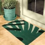 Green Abstract Hand Tufted Wool Area Rug